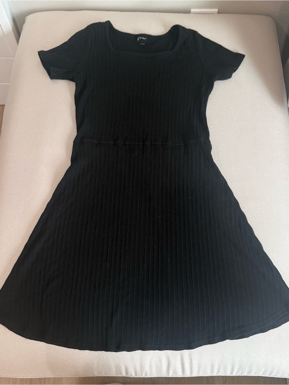 Art Class Black Ribbed Dress(Ships from Alaska)